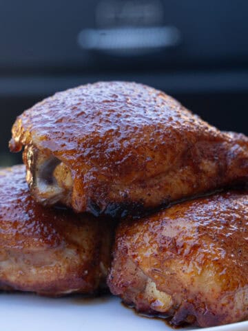 Chicken thigh vs. leg: Grilled Chicken Thighs with Apple-Cinnamon Glaze