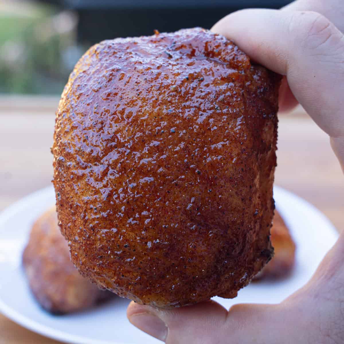 Grilled Chicken Thighs with Apple-Cinnamon Glaze