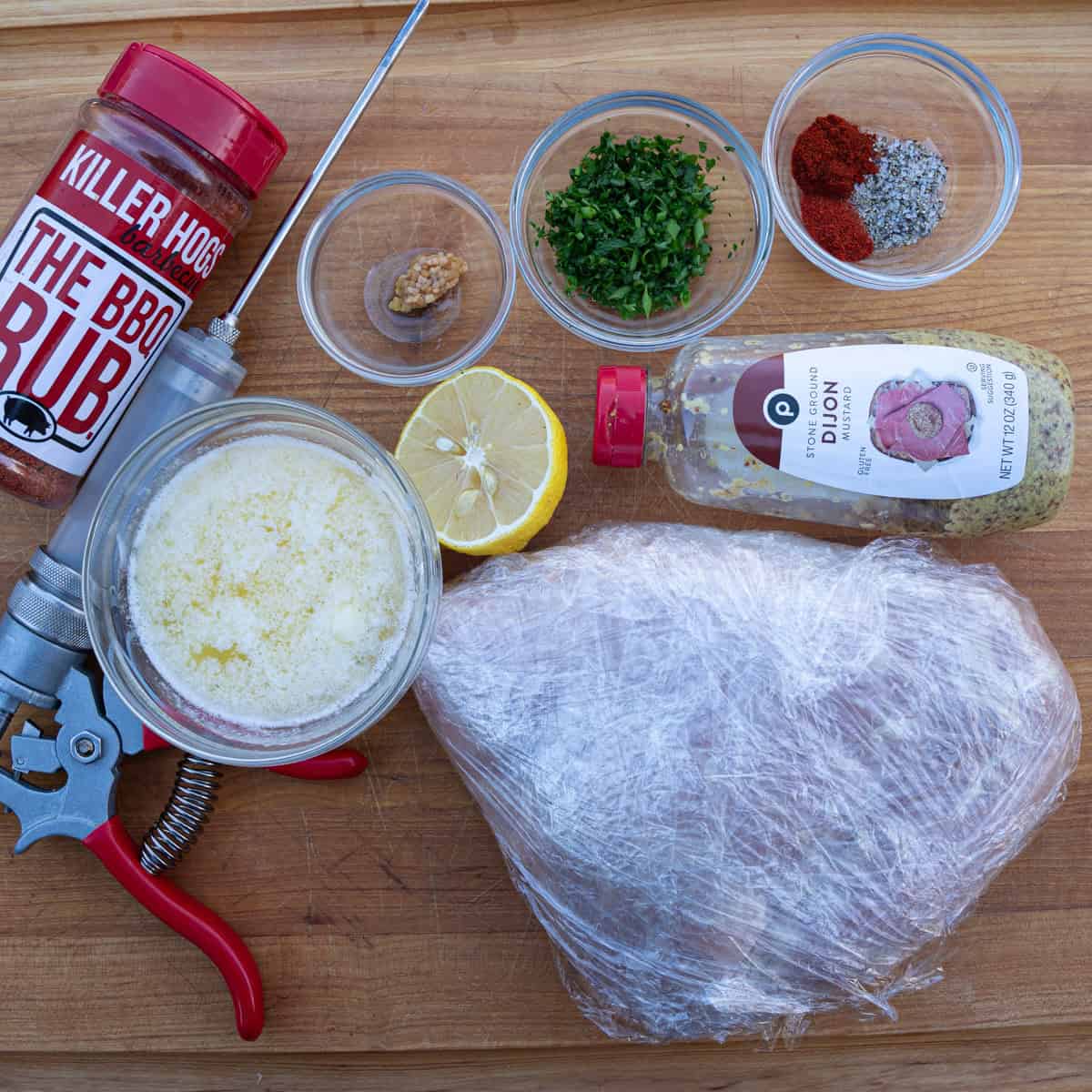 Ingredients for Smoked Turkey Breast with Texas Butter