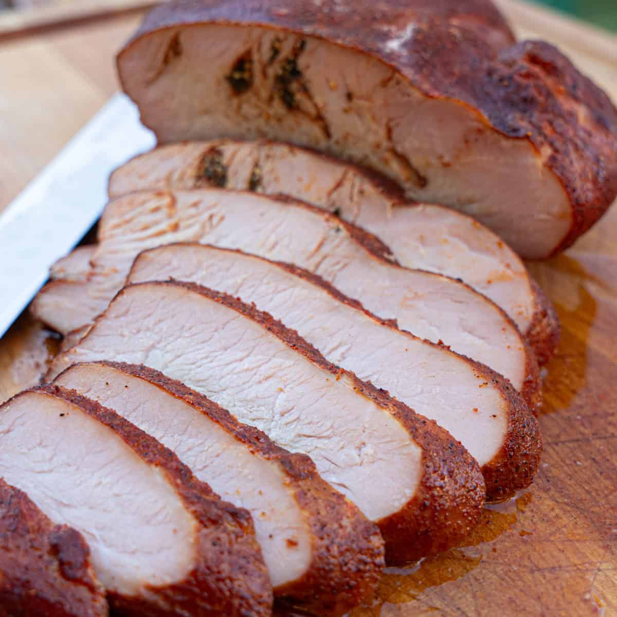 Smoked Turkey Breast with Texas Butter