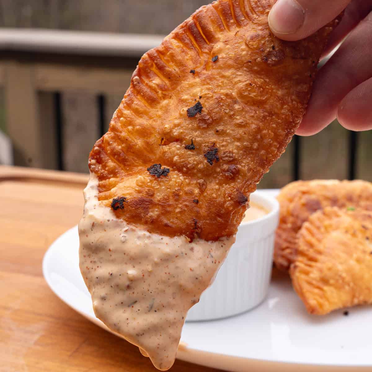 Shrimp & Grits Empanadas with Cajun Remoulade Empanada Sauce