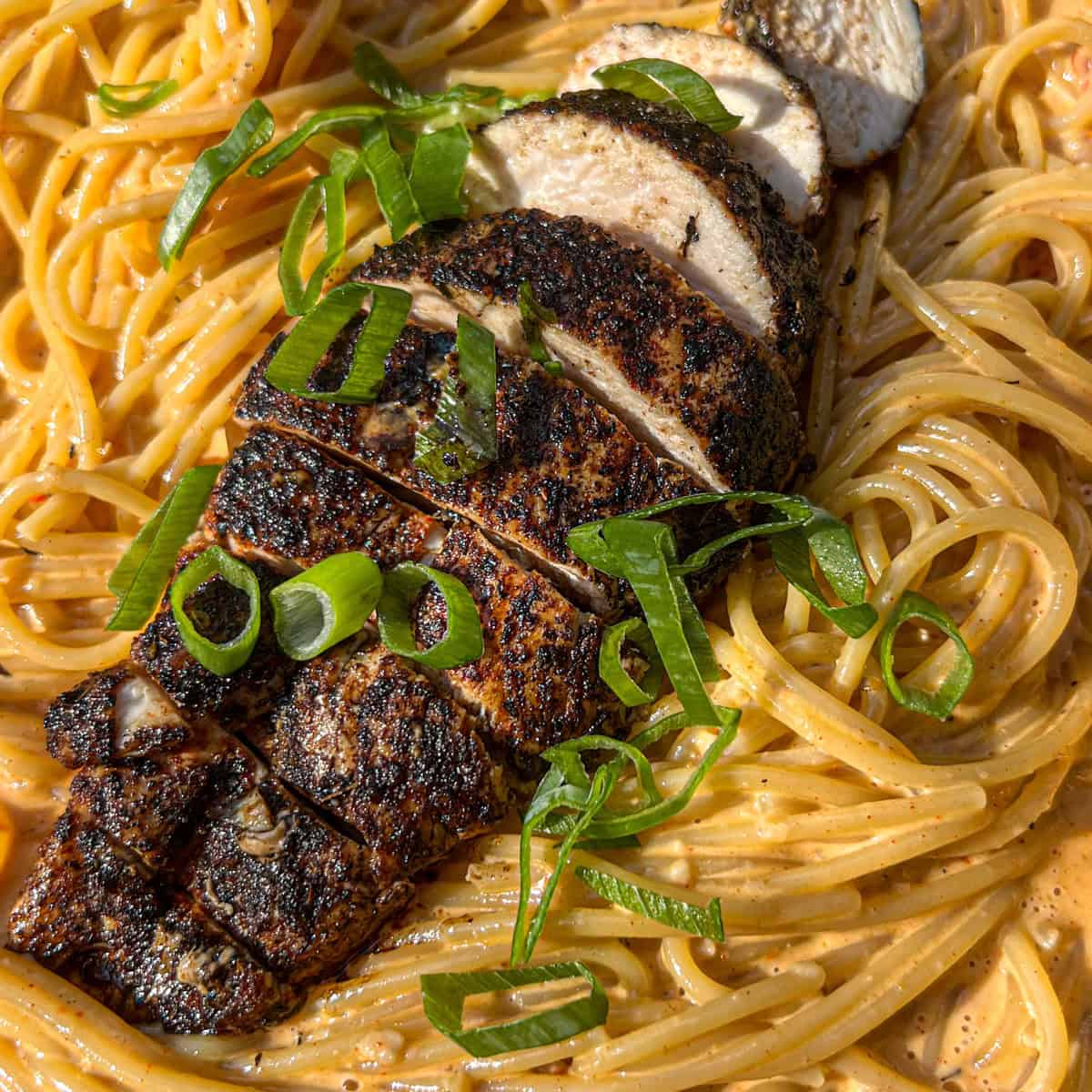 Griddled Chicken w/ Cajun Alfredo Sauce Recipe