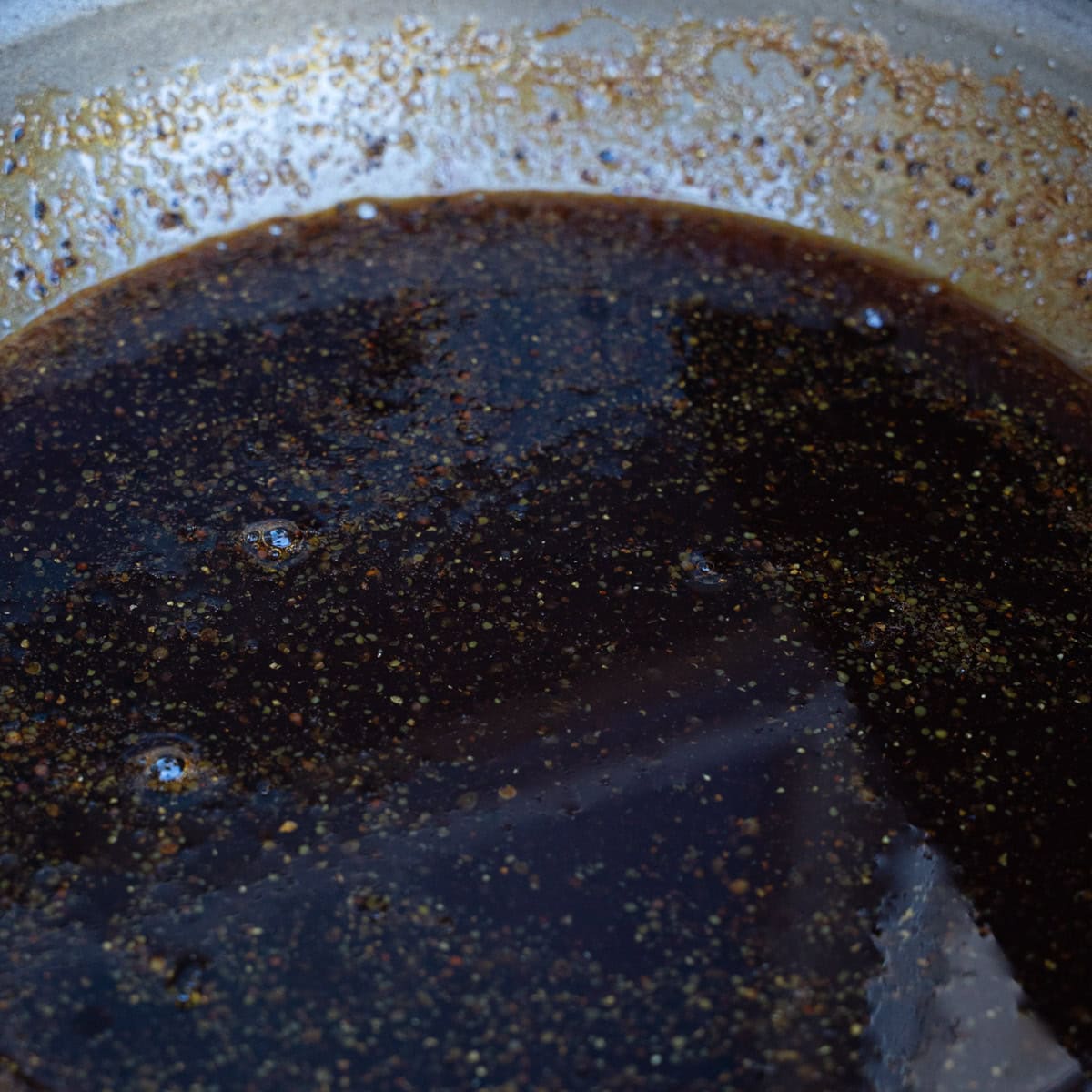 cooking the Maple Bourbon Glaze