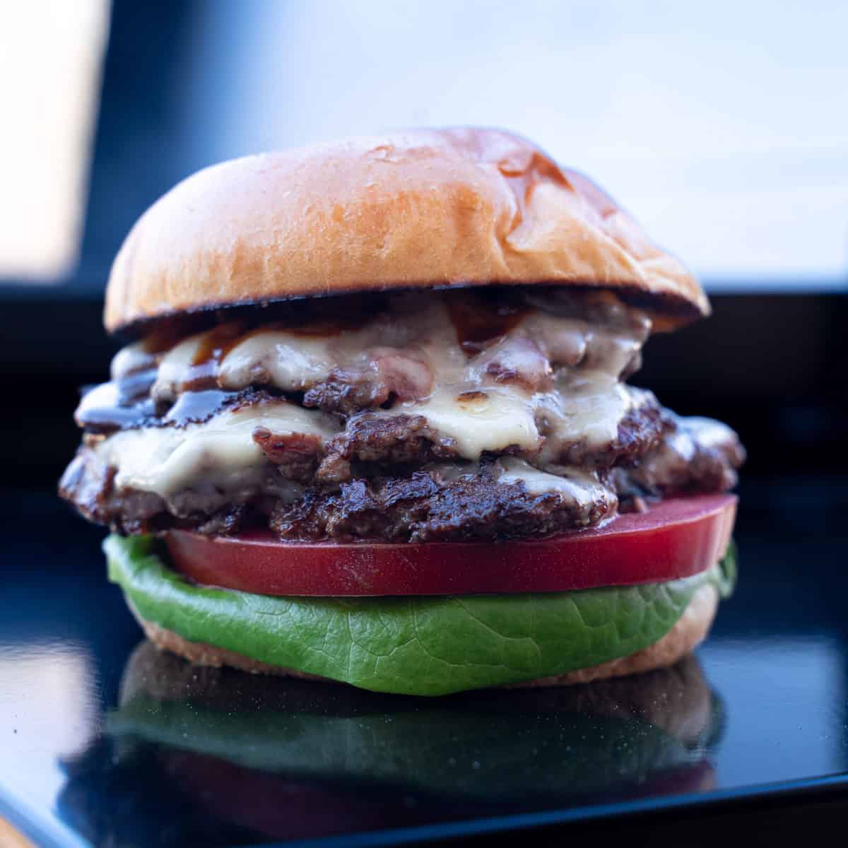 Smashburgers w/ Guiness-Infused BBQ Sauce