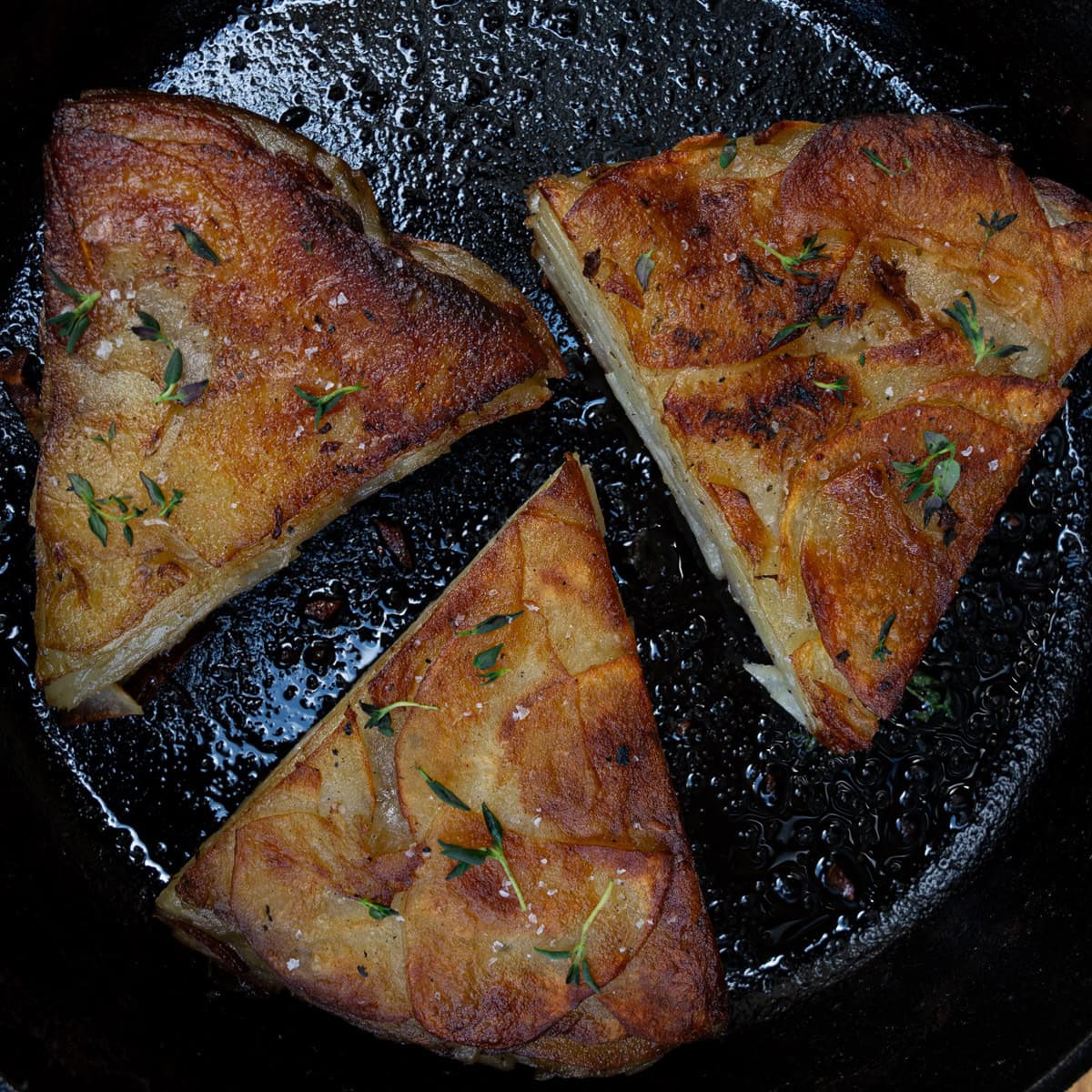 Seared Pommes Anna Potatoes