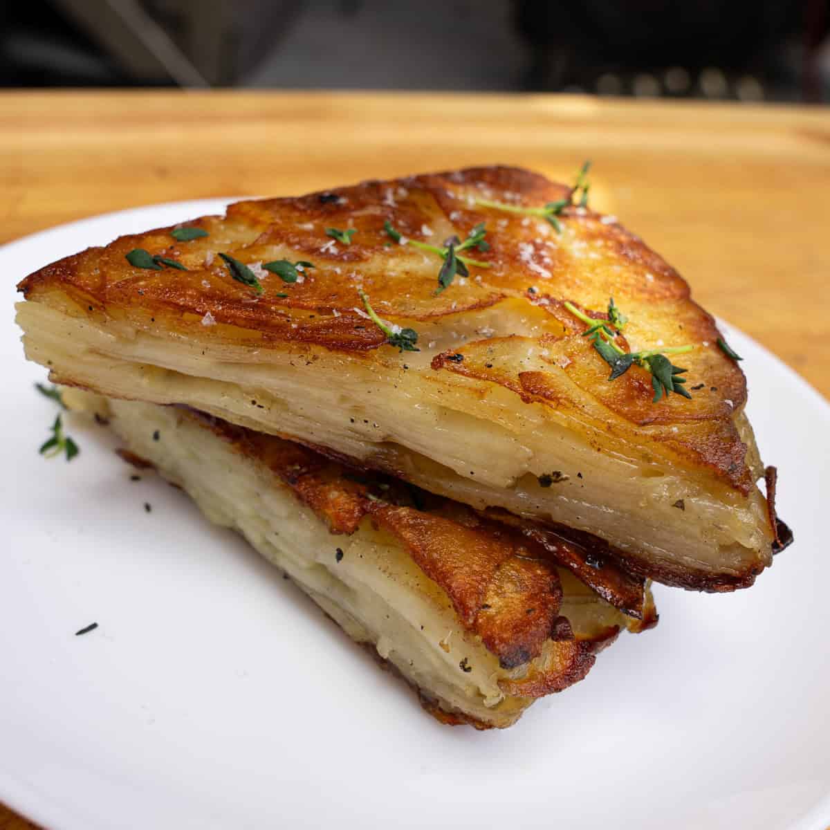 Seared Pommes Anna Potatoes