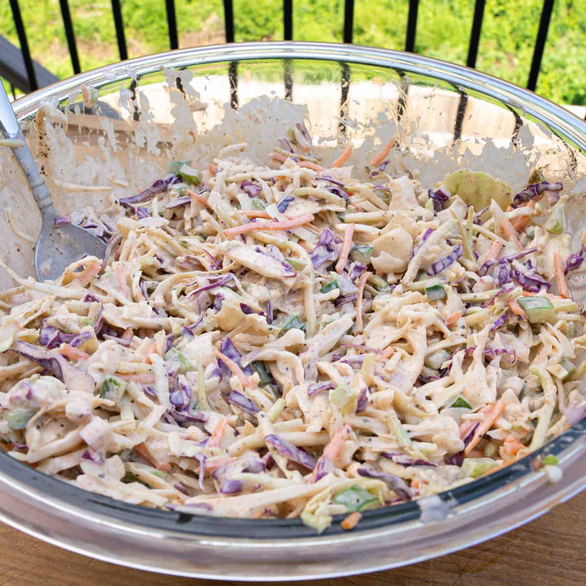 Coleslaw Vegetables & Dressing Mixed and Ready to Go in the Refrigerator
