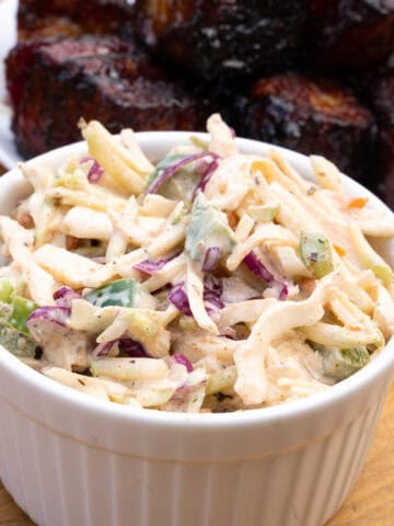 Memphis Coleslaw Recipe Served with pork belly