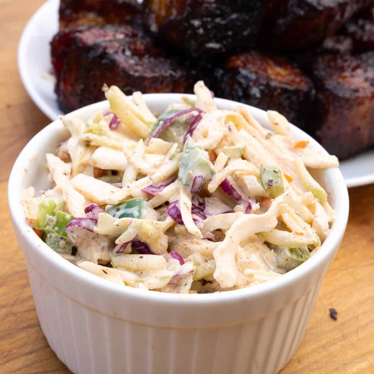 Memphis Coleslaw Recipe Served with pork belly
