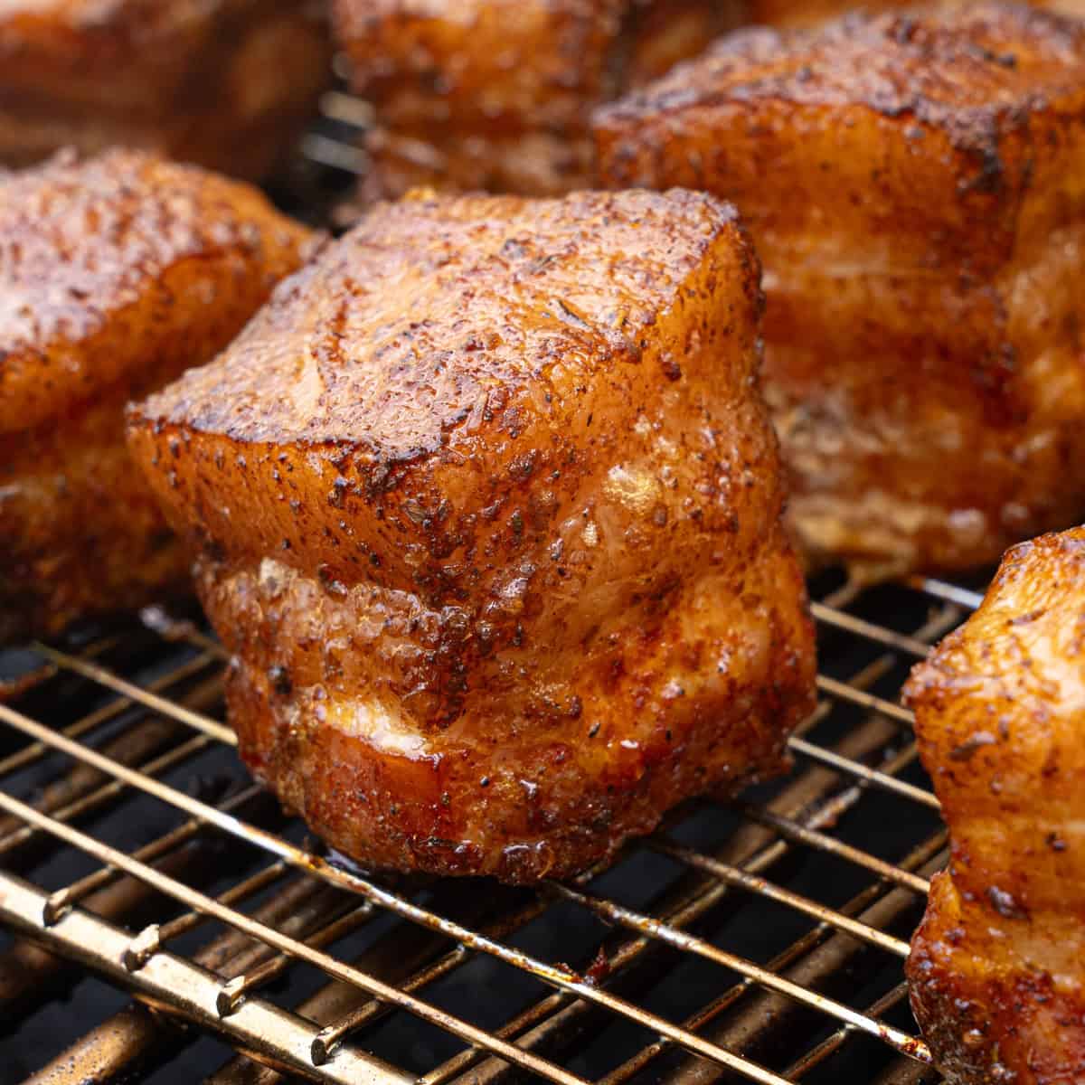 Pork belly on the smoker