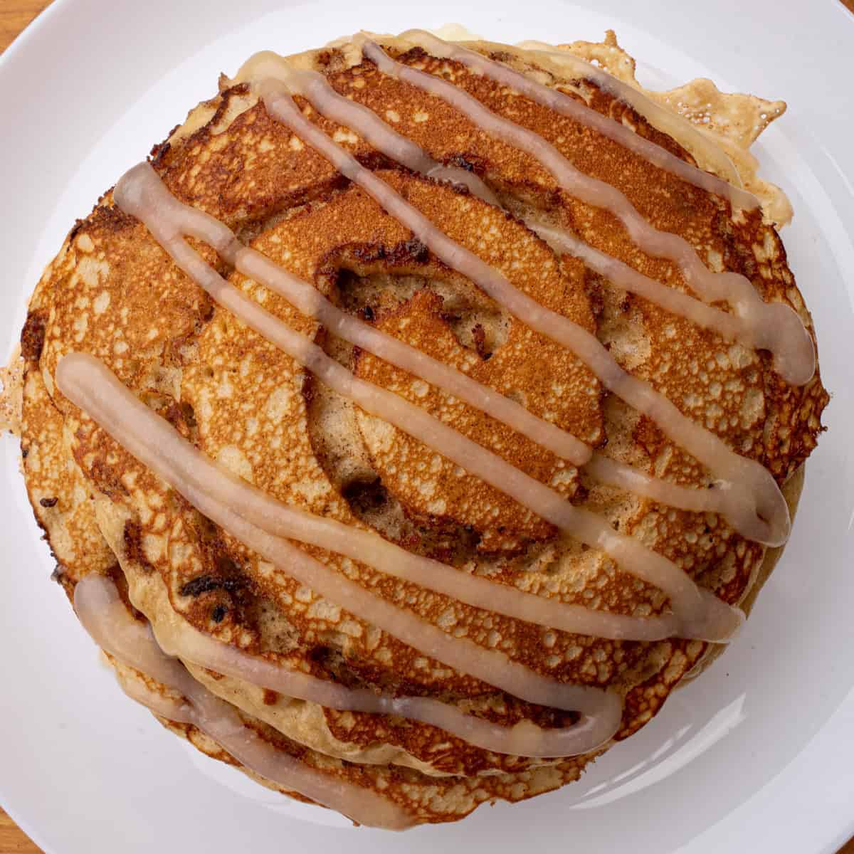 Homemade Cinnamon Roll Pancakes