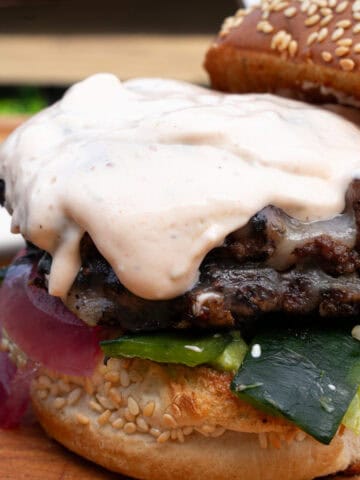 Tex Mex Smashburgers with Chipotle Cream Sauce Recipe