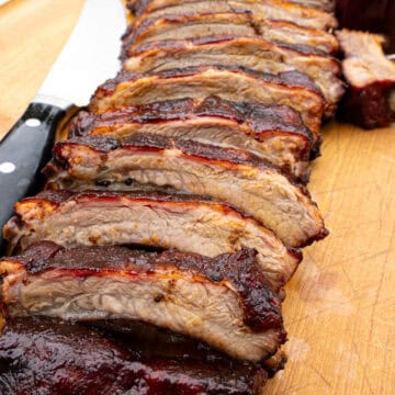 Smoked Baby Back Ribs Freshly Cut