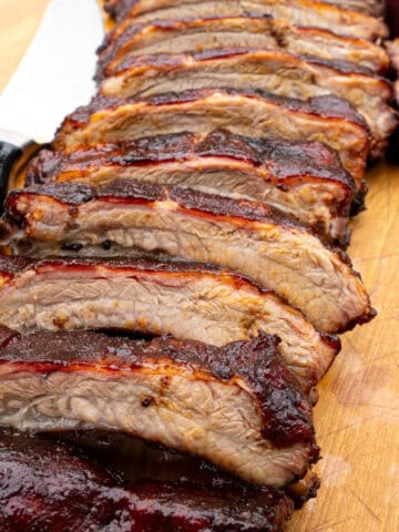 Smoked Baby Back Ribs Freshly Cut