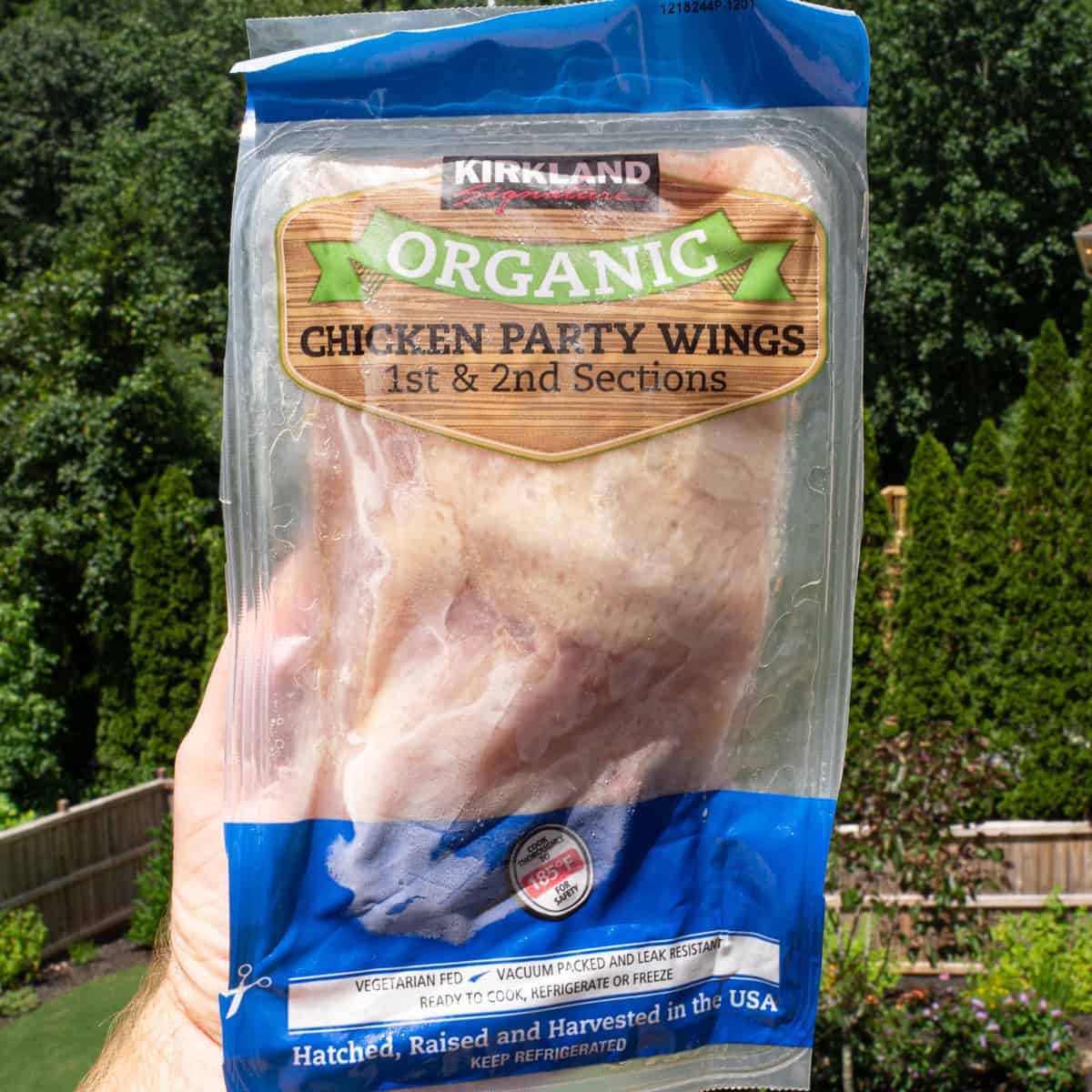 Package of Costco Party Wings