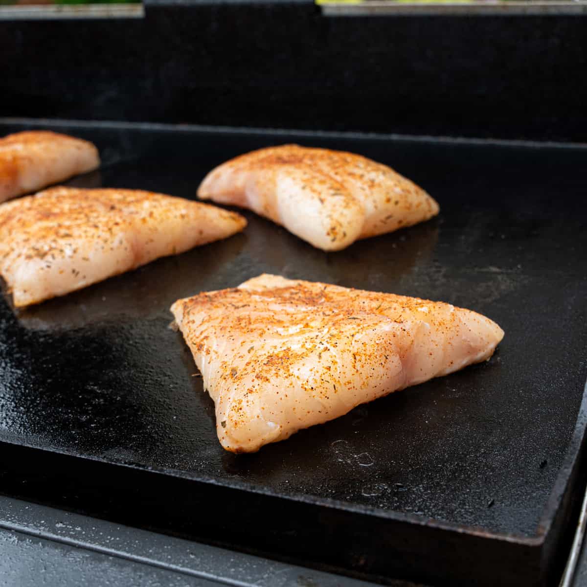 Griddle Cooking Grouper Filets