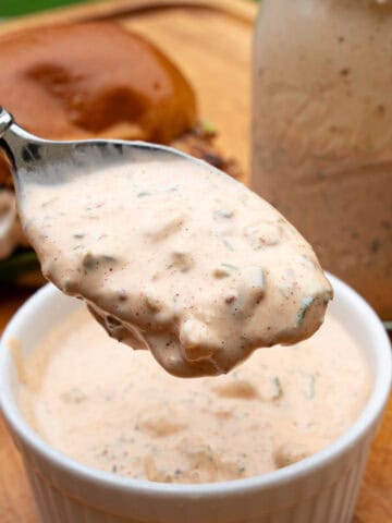 Side of Creole Tartar Sauce with Blackened Grouper Sandwich