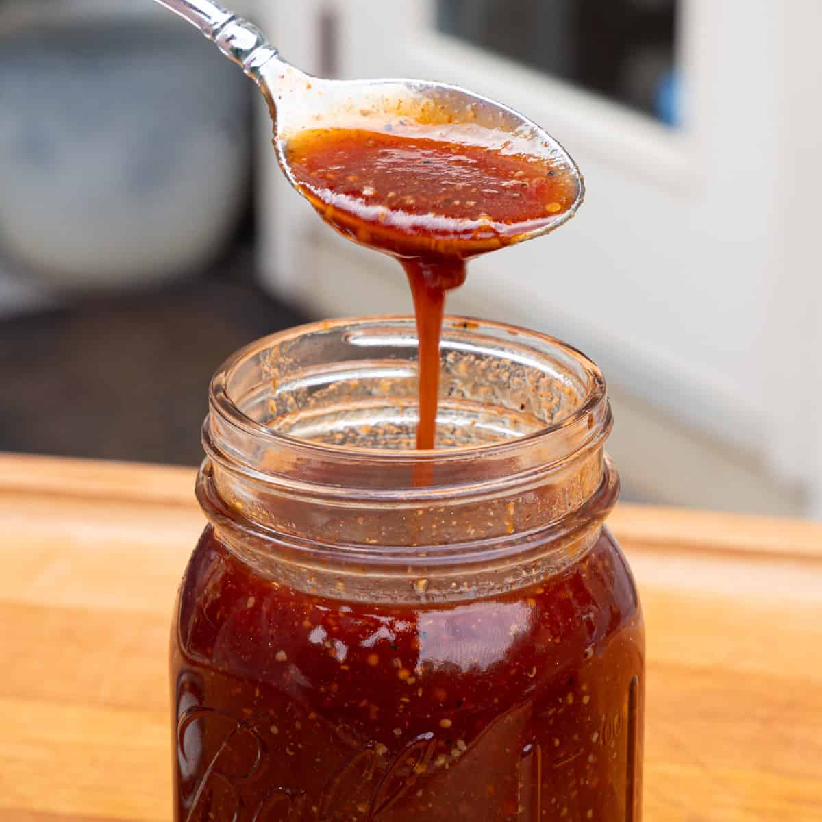 Storing Hot Honey BBQ Sauce in an airtight container