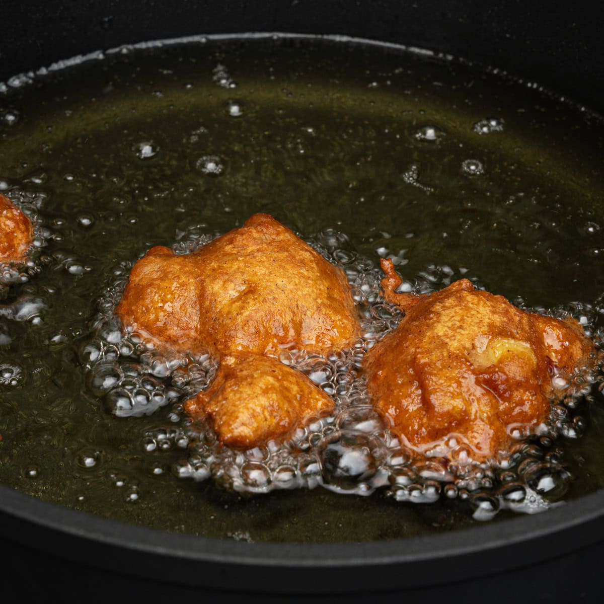 Frying Applesauce Fritters