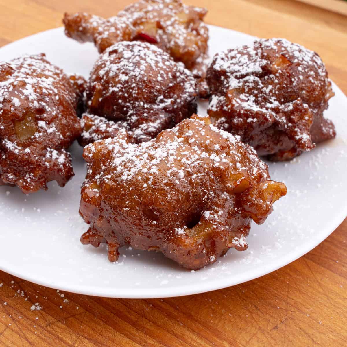 Maple Glazed Applesauce Fritters Finished Product