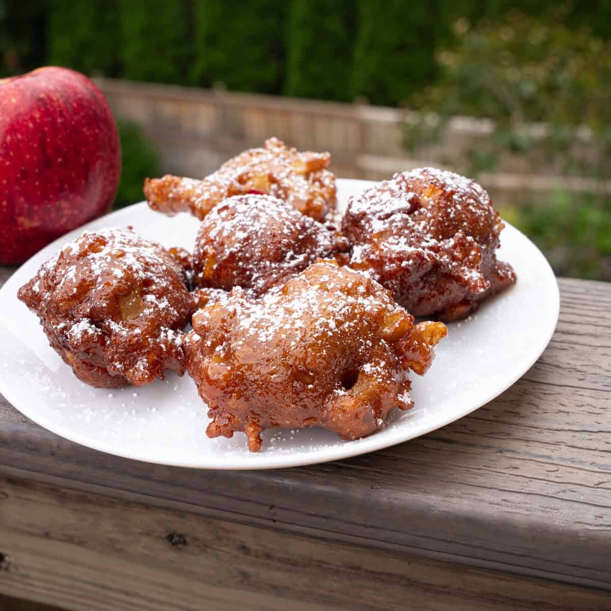 Maple Glazed Applesauce Fritters Finished Product