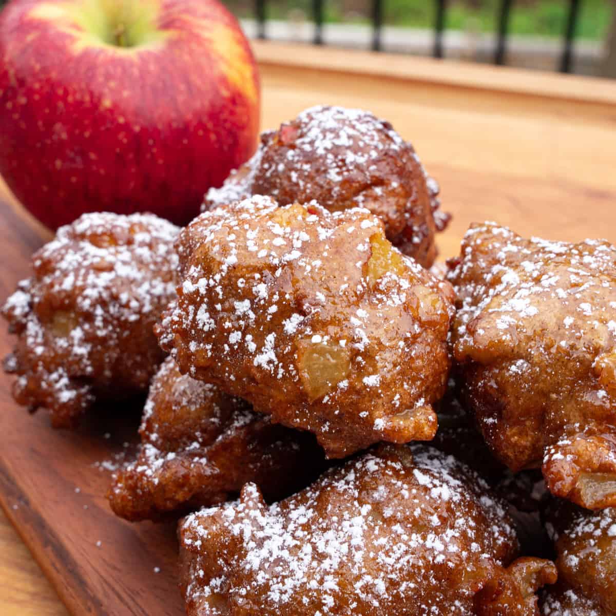 Maple Glazed Applesauce Fritters Finished Product