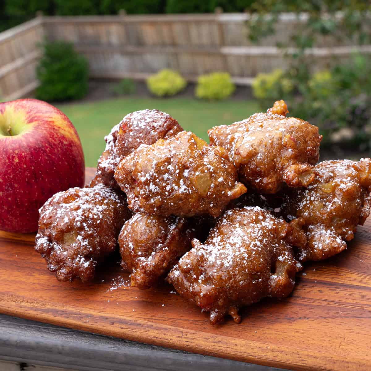 Maple Glazed Applesauce Fritters Finished Product
