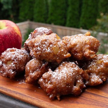 Maple Glazed Applesauce Fritters Finished Product