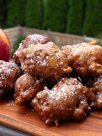 Maple Glazed Applesauce Fritters Finished Product