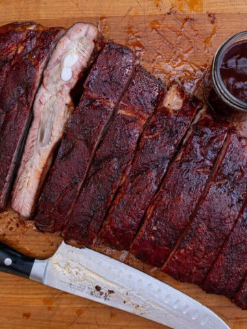 Smoked Spare Ribs with Cherry Molasses BQ Sauce