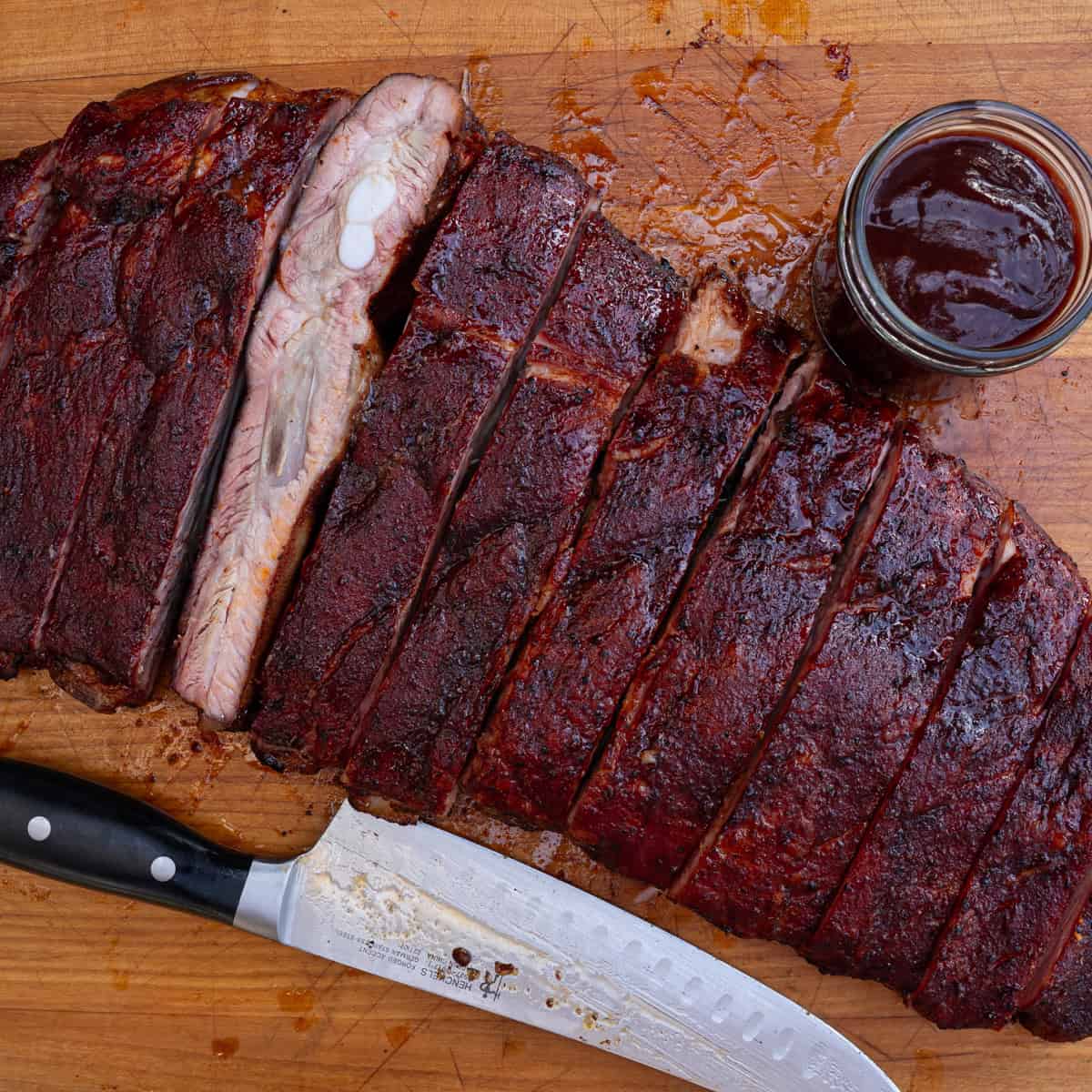 Smoked Spare Ribs with Cherry Molasses BQ Sauce
