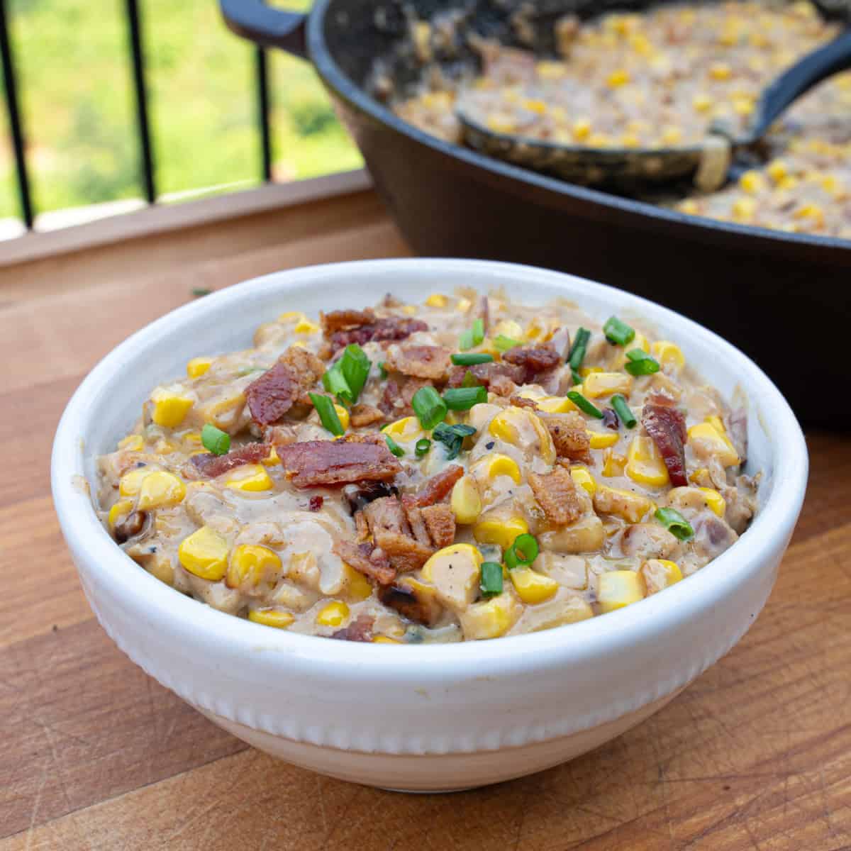 Plated Spicy Creamed Corn Recipe