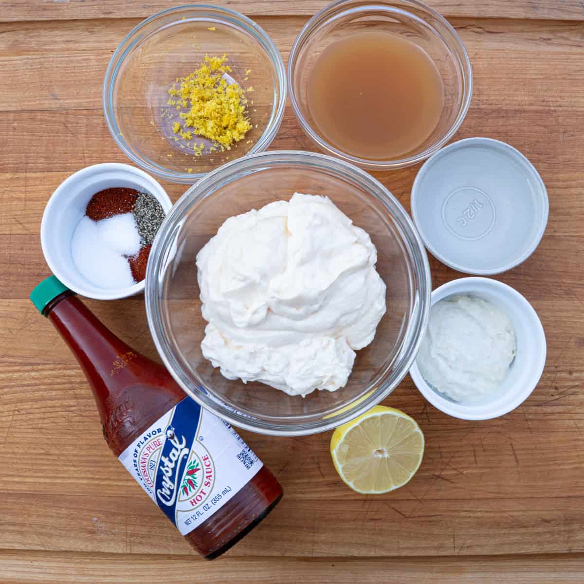 Gathering my ingredients for the Alabama white sauce