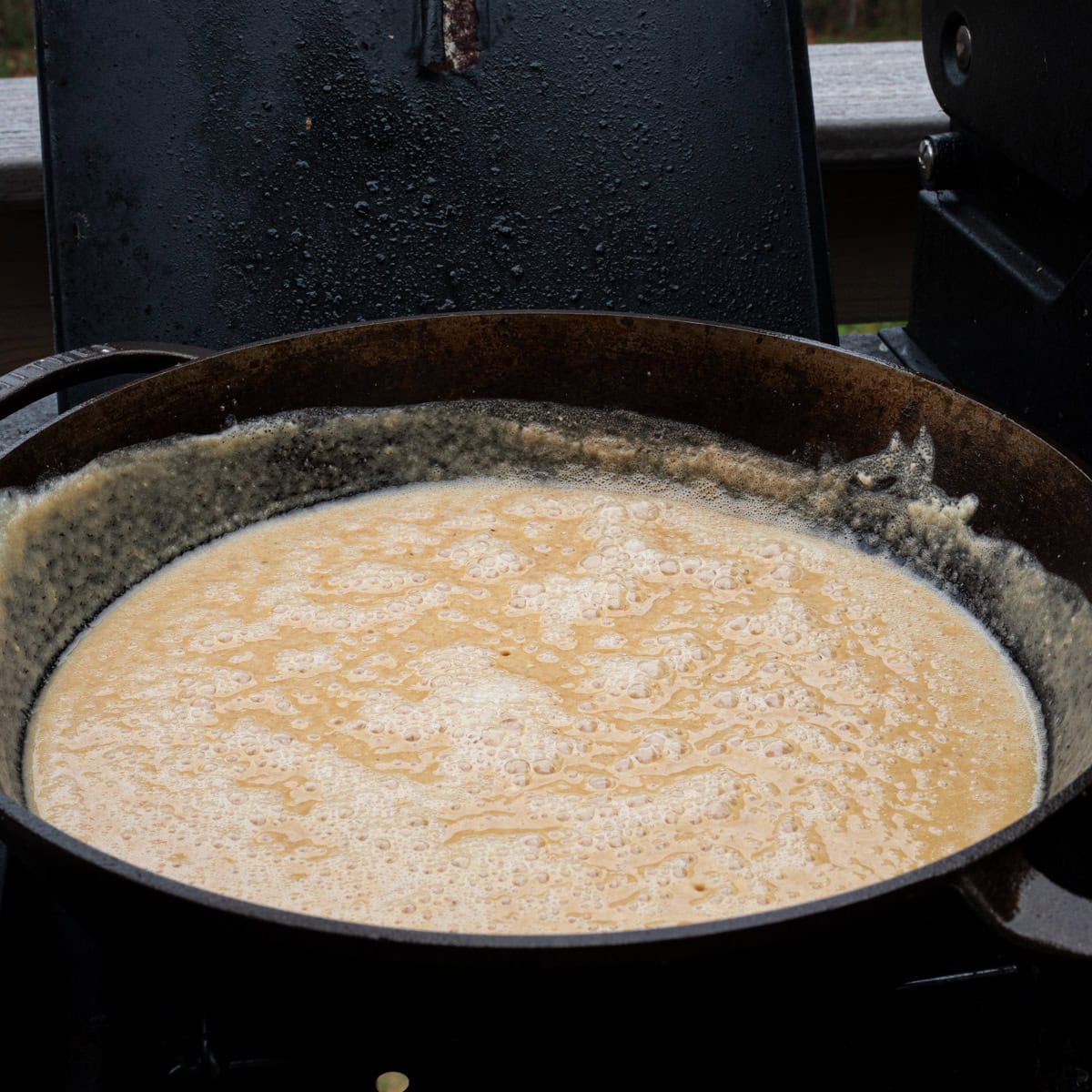 Simmering my Roux for the crawfish etouffee