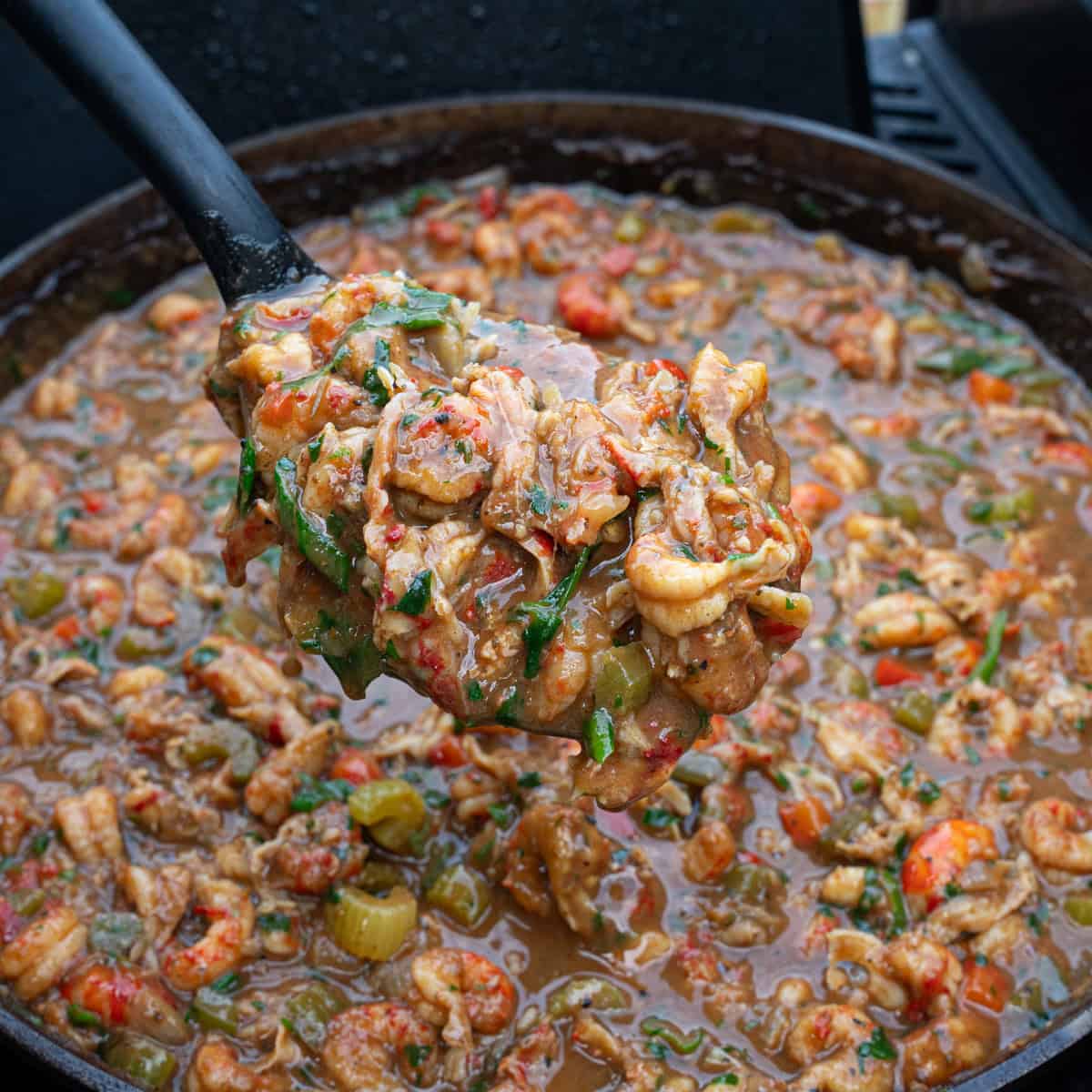 Spoonful of Cajun Crawfish Etouffee