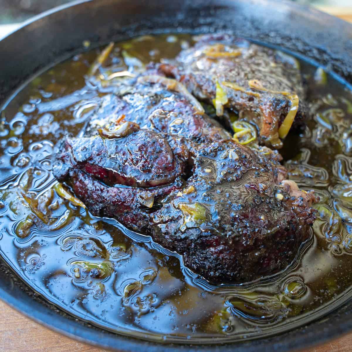 Mississippi Pot Roast Braising on The Smoker