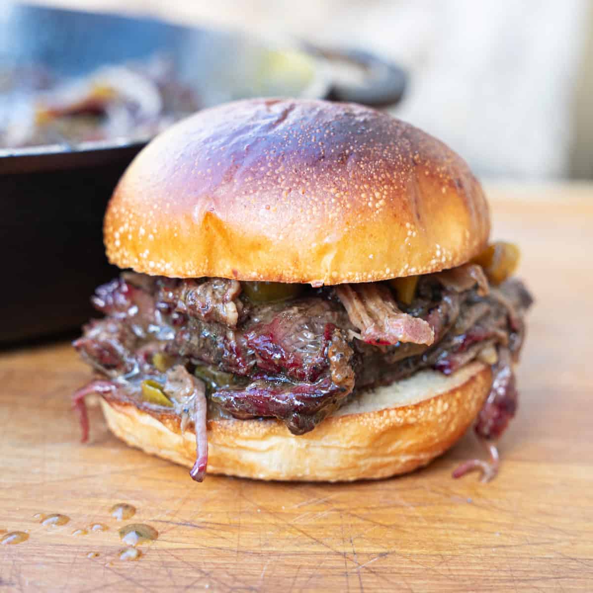 Smoked Mississippi Pot Roast Sandwich