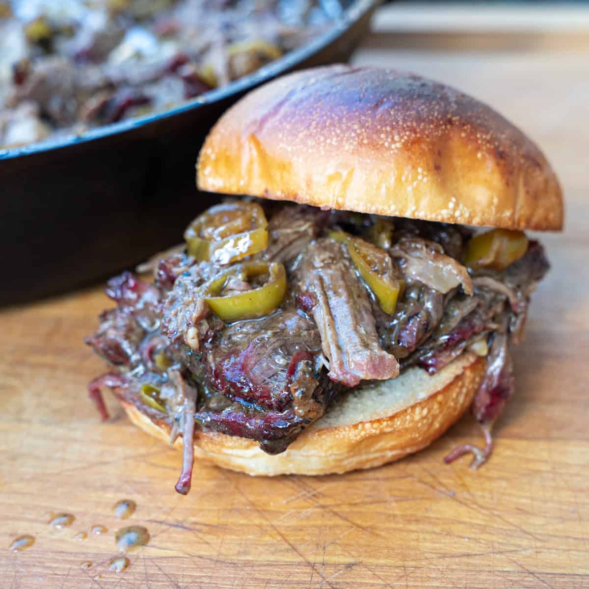 Smoked Mississippi Pot Roast Sandwich
