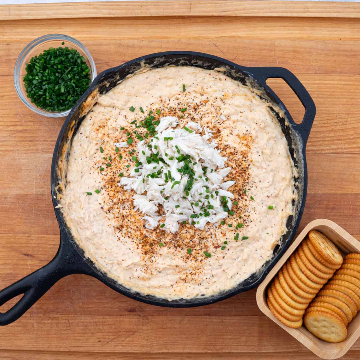 Finished Cajun crab dip just pulled from the smoker