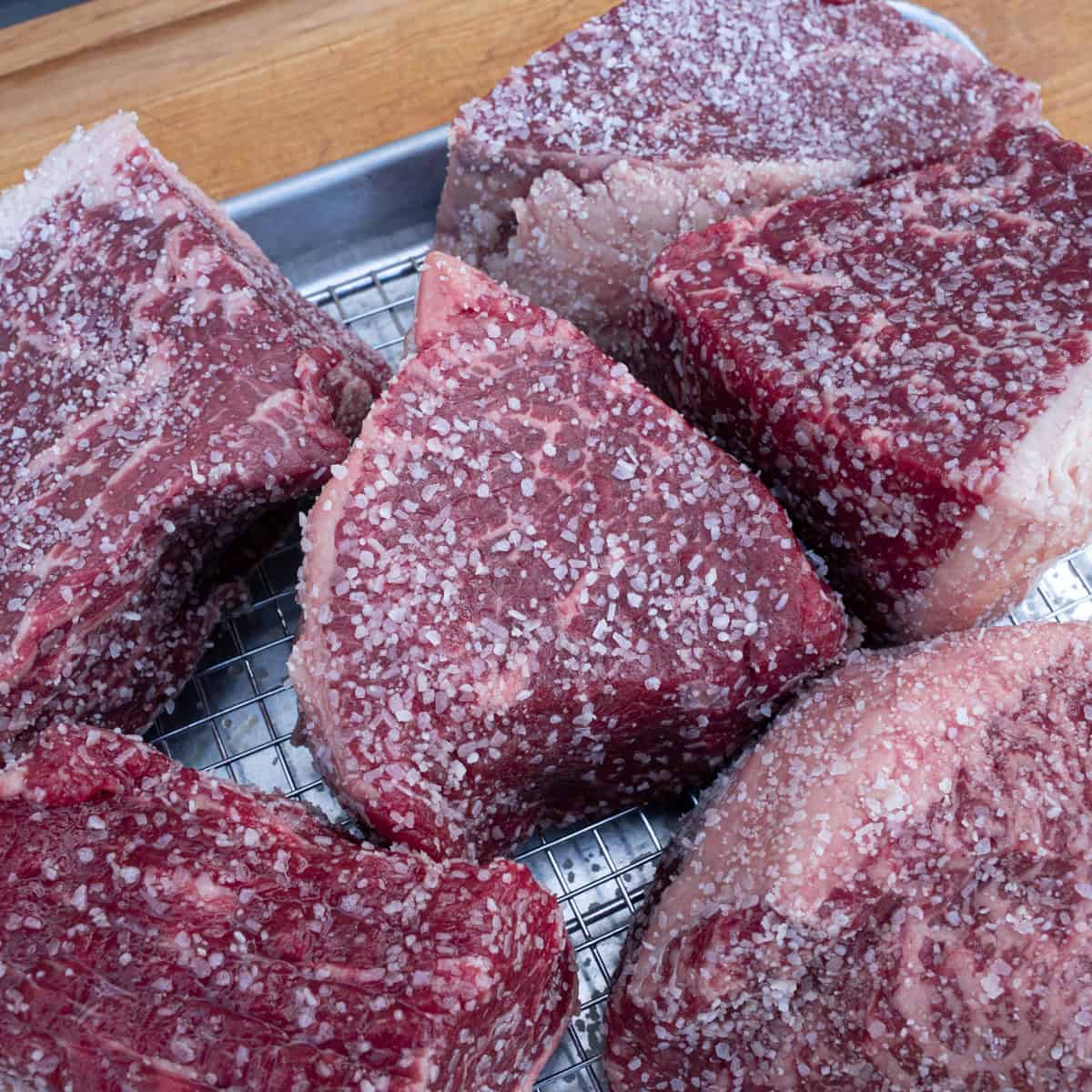 Dry brining beef