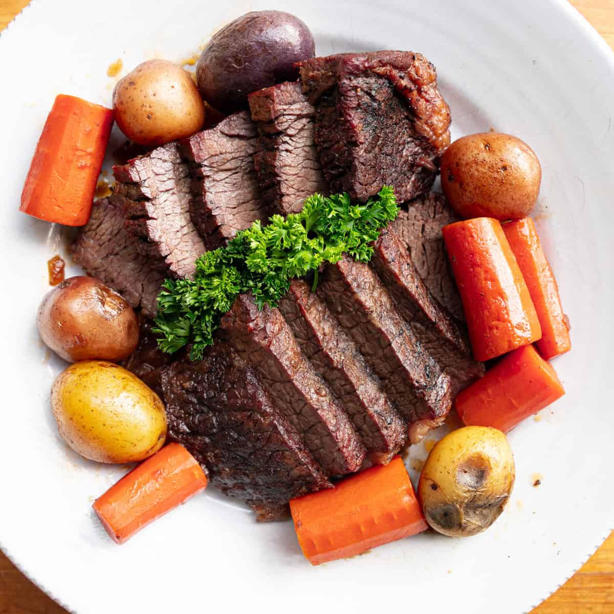 Smoked Bottom Round Pot Roast Plated Final Product