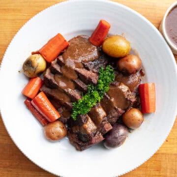 Smoked Bottom Round Pot Roast Plated Final Product