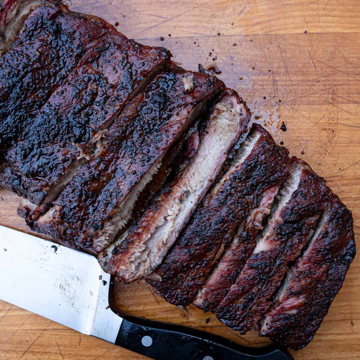 Direct Heat Ribs fresh off the grill